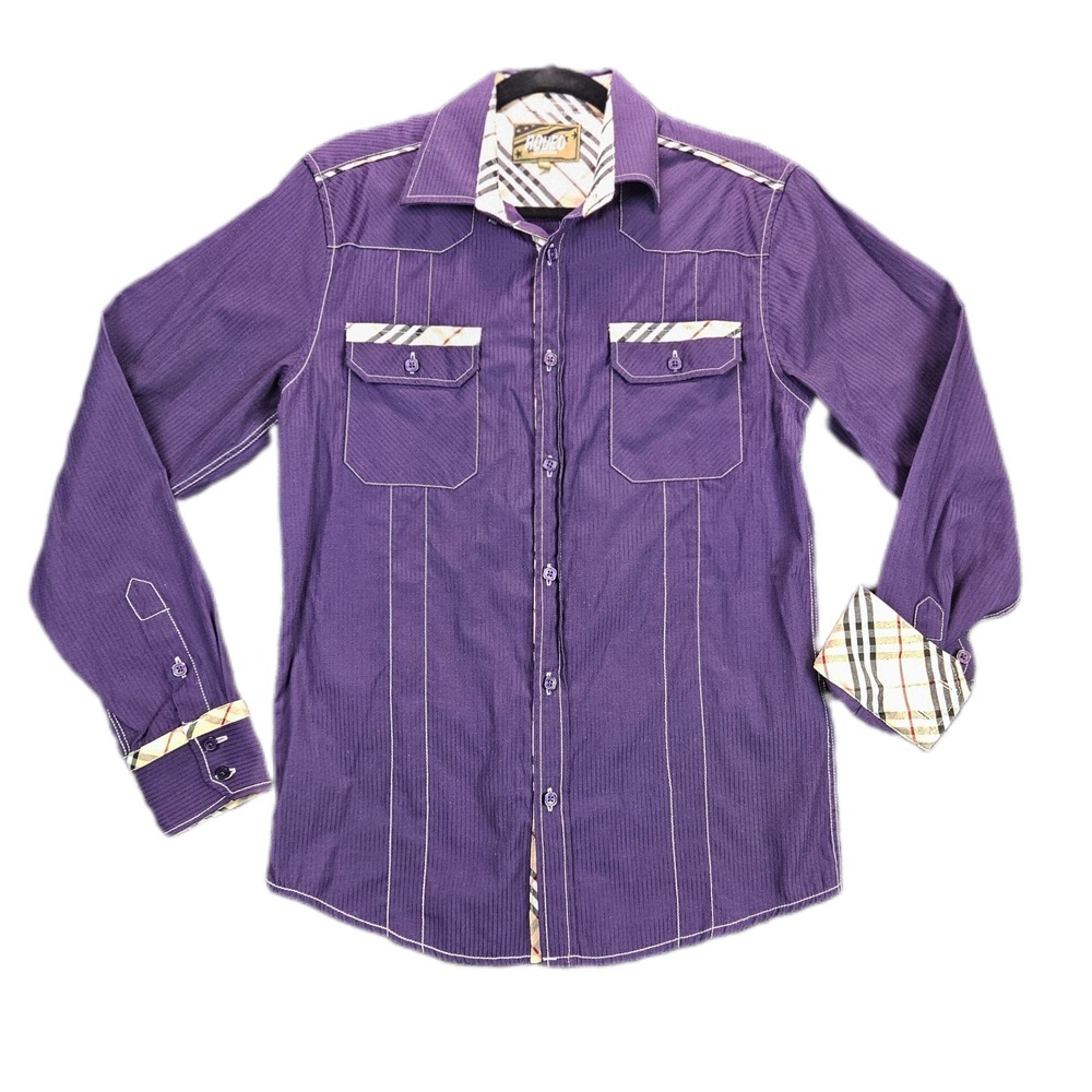 Rodeo Clothing Co Mens Small Long Sleeve Button Up Flip Cuffs Western Cowboy